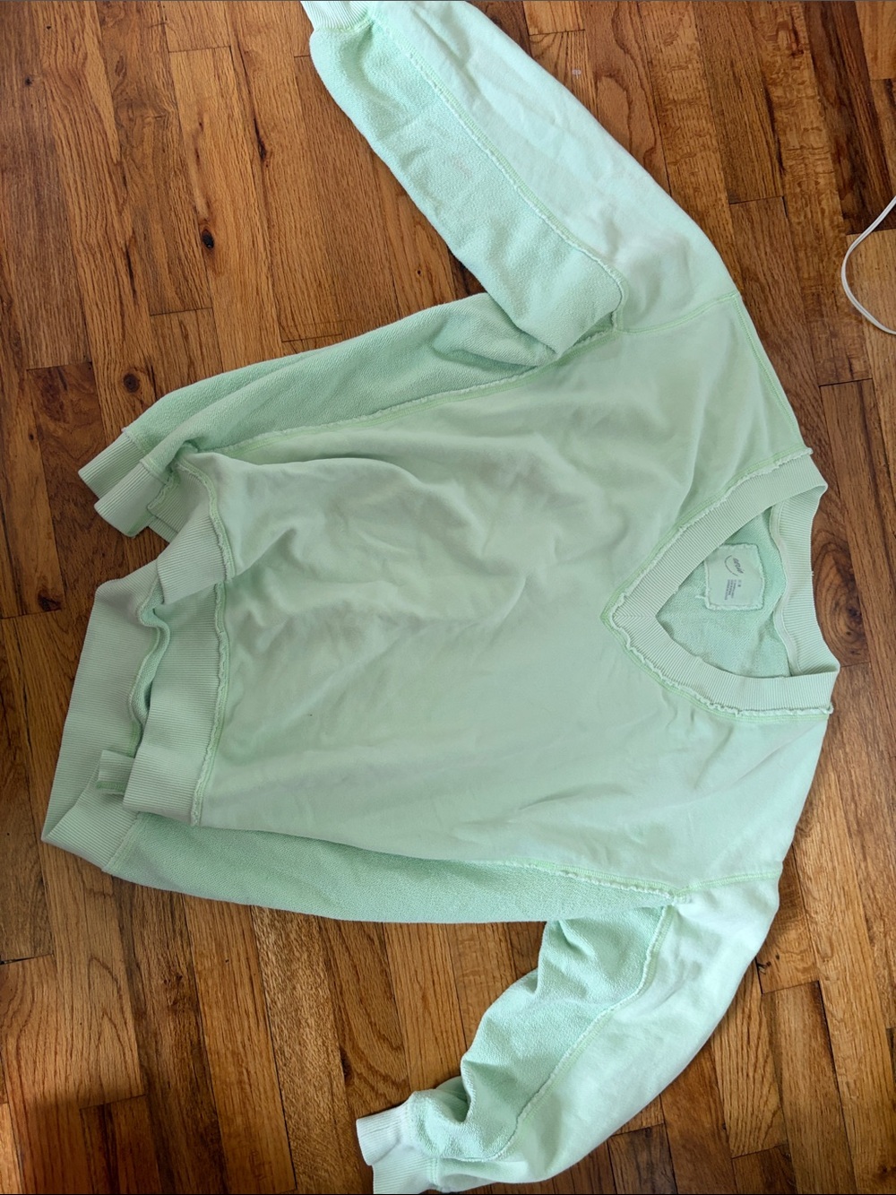 aerie Mint V-Neck Pullover Sweatshirt